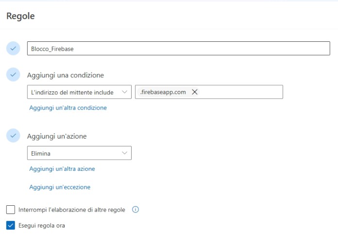 blocco dominio email