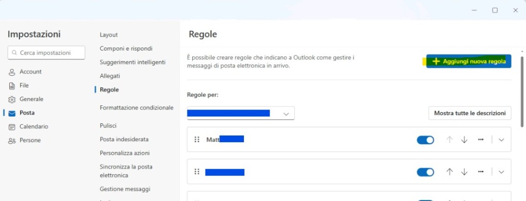 impostazioni outlook 