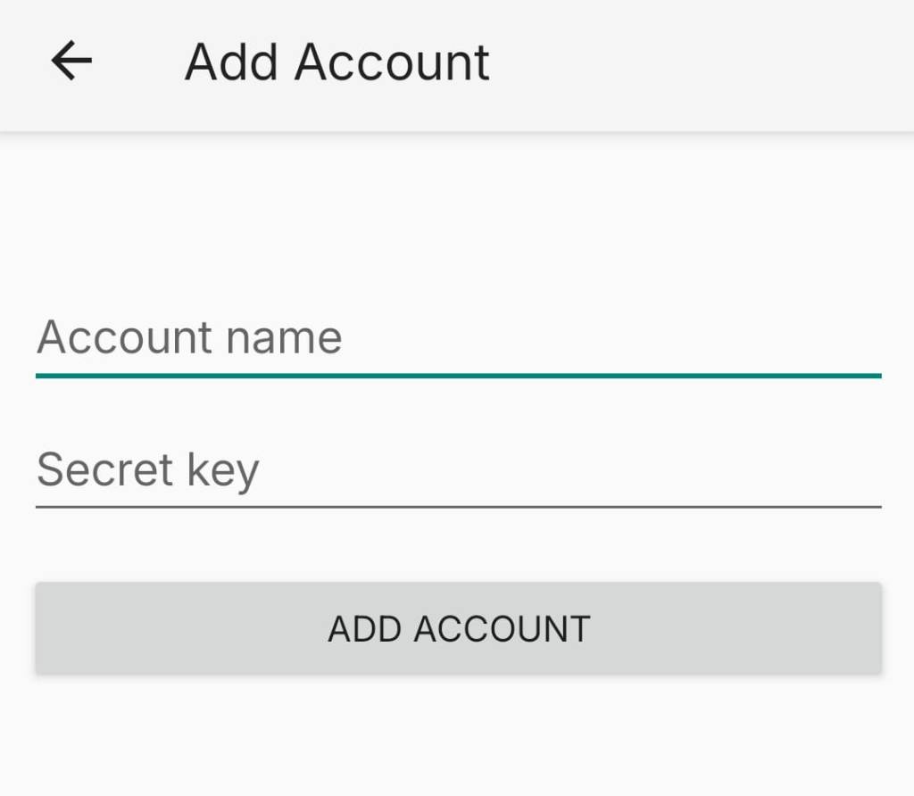 Add account Manually
