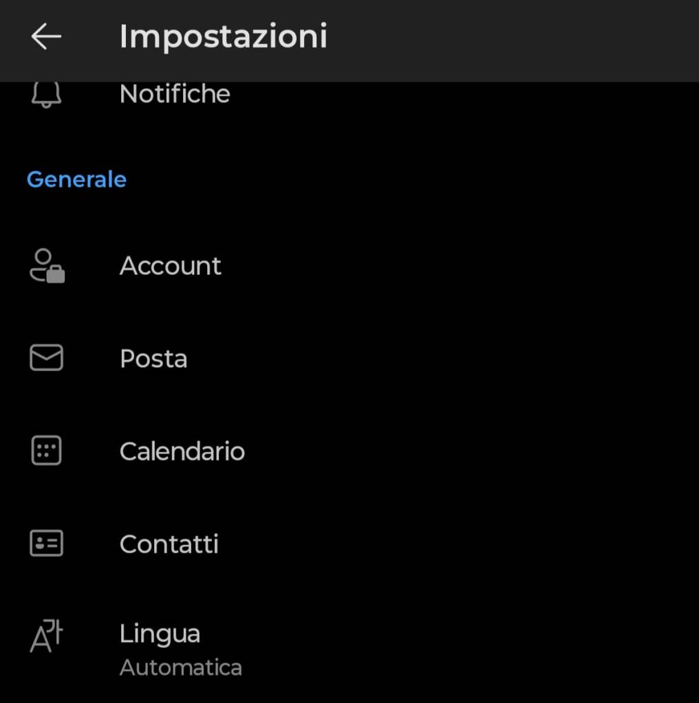 impostazioni Outlook