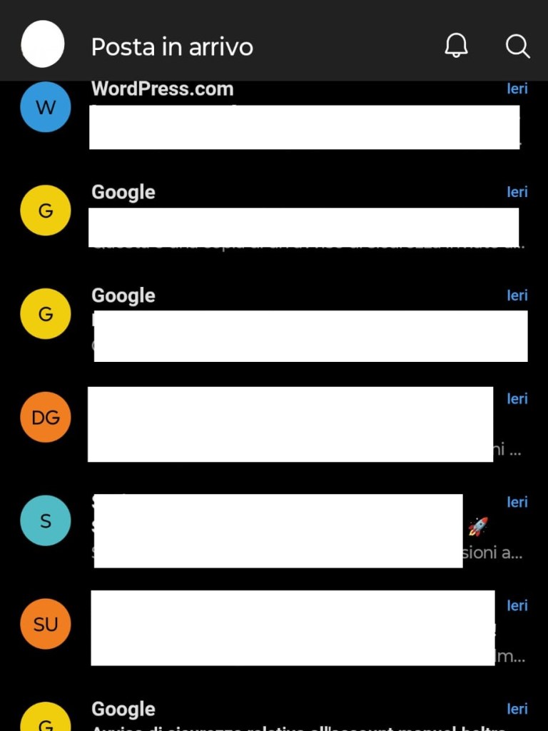 Posta in arrivo Outlook per smartphone