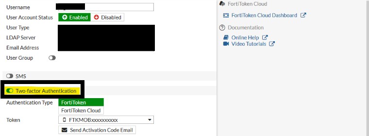 User definition interface Fortigate