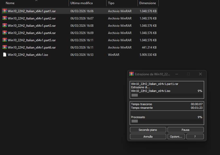 ricostruzione file originale