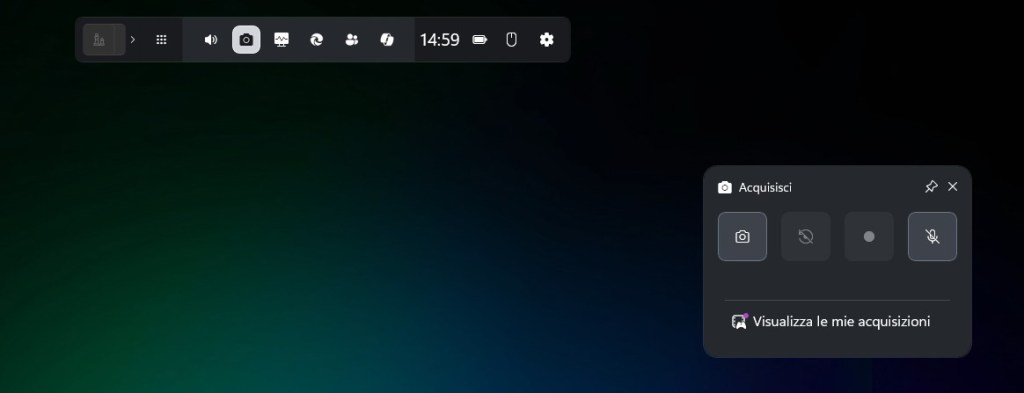 registrazione scherm integrata di windows 11 e barra xbox