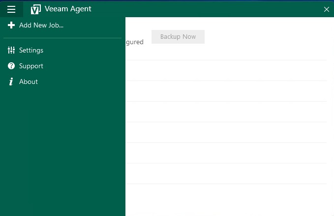 Veeam Agent GUI