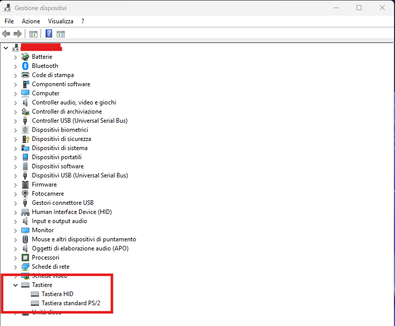 gestione dispositivi windows